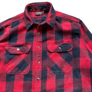 Oshkosh B’Gosh VTG Buffalo Check Flannel Shirt Mens Large Tall Cotton Twill USA